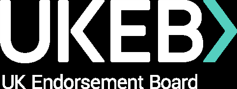 Logo for UK Endorsement Board, displaying the acronym UKEB and the full name of the organization.