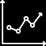 Line graph icon showing an upward trend, representing growth or progress.