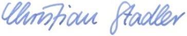 Handwritten signature of Christian Stadler