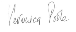 Handwritten signature of Veronica Poole