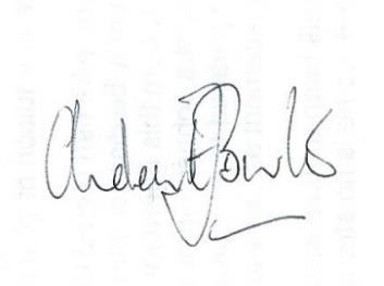Handwritten signature, likely Andrew Bowles.