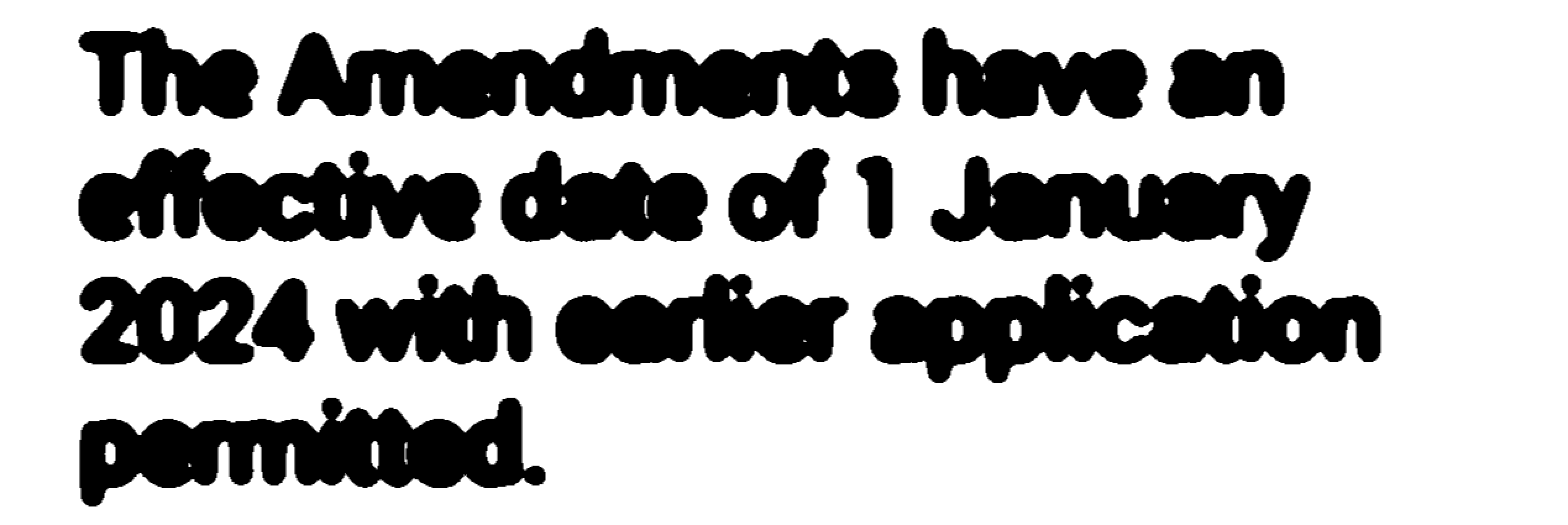 Text stating that amendments have an effective date of 1 January 2024, with earlier application permitted.