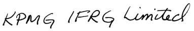 KPMG IFRG Limited signature