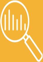 Icon of a magnifying glass over a bar chart, symbolizing data analysis or insights.